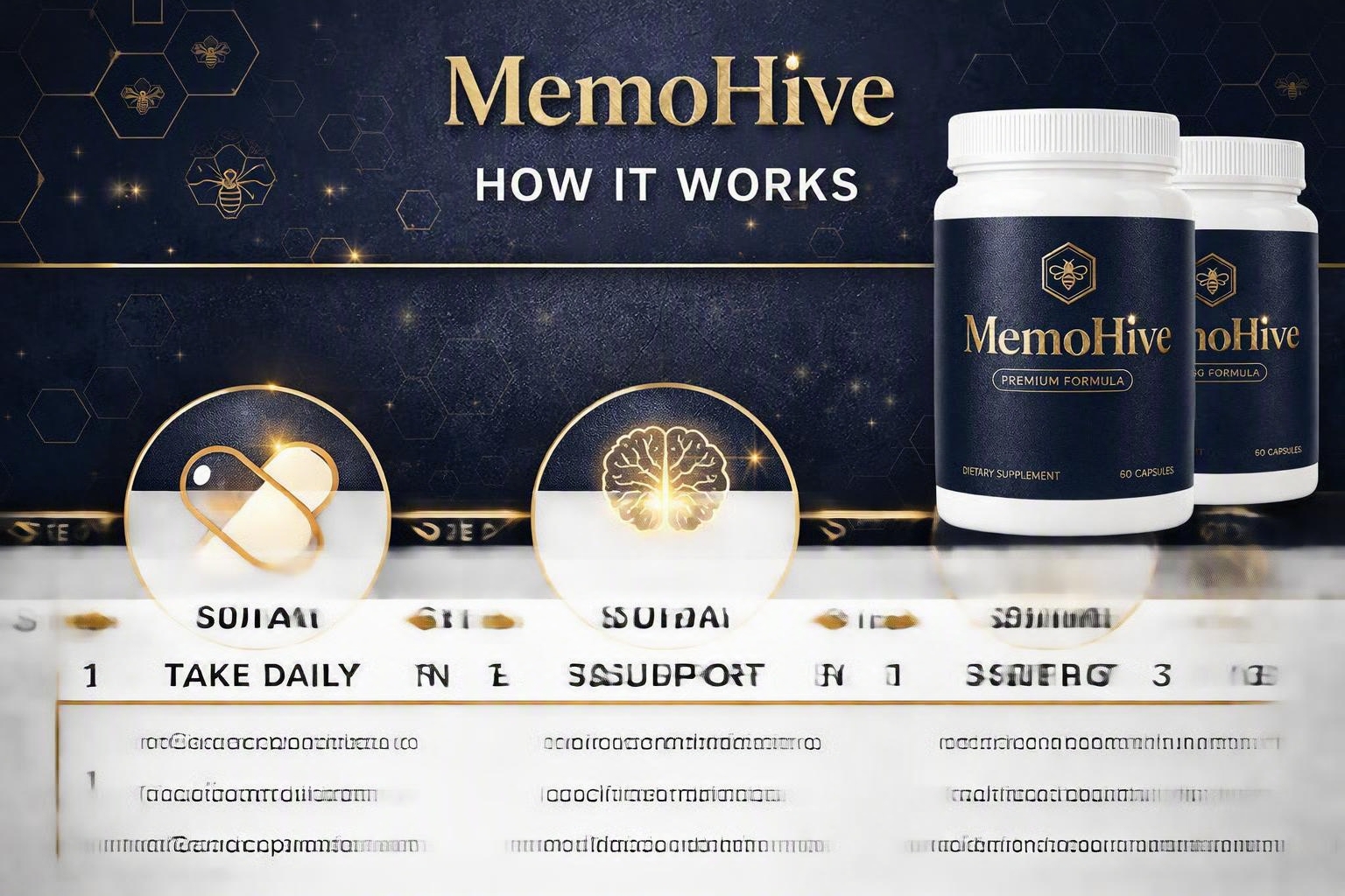 MemoHive how it works — memory, focus, clarity, energy